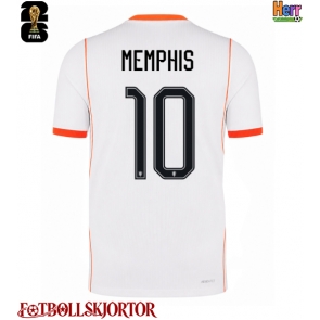 Nederländerna Memphis Depay #10 Bortatröja VM 2026 Kortärmad